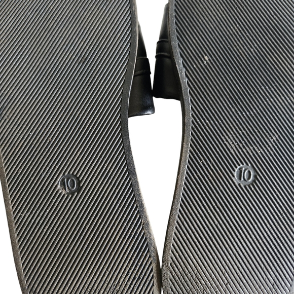 Black Chunky Chain Flat Sandal Slip On Slides Size 10 - Picture 12 of 12